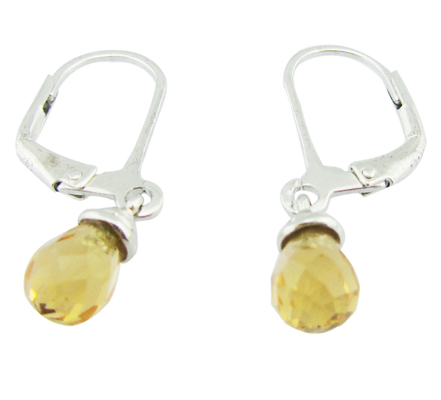 Anting Perak Portable Sterling CZ Gaya modis dan vintage Kawat Prancis Anting Drop CZ