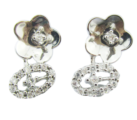 Vintage 925 Perak CZ anting-anting Nikel Bebas untuk Kasus Kasual Gaya sederhana lucu anting-anting perak sterling perak kecil