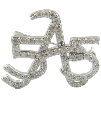 Ringan Dan rumit 925 Silver Pin Brooch Dengan CZ Sterling Silver Brooch Tas Anda Brooch Desain