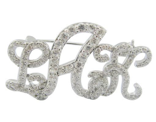 925 Perak CZ Brooch Dengan Ukiran rumit Untuk kesempatan formal Seseorang Khusus Sterling Perak Brooch