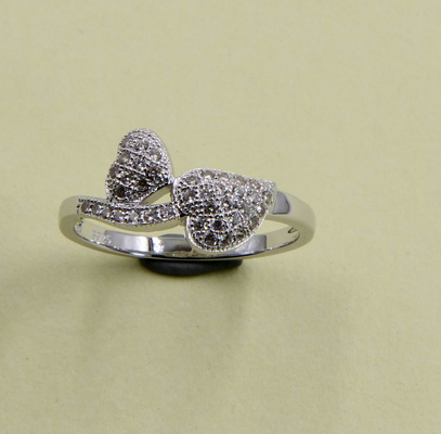 Heart Leaf CZ AAA Stackable Ring 925 Sterling Silver CZ Rings Pear/ Oval/ Round/ Chevron/ Heart Cut CZ Gemstone Ring