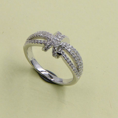 Knot Round / Oval / Marquise AAA Grade Cubic Zirconia Boys 925 Sterling Silver Wedding Band Ring Silver Stackable Rings