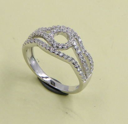 Sterling Perak Cincin Petit Prong Pave CZ Pear Heart Chevron Oval Bulat Evil Eye Sterling Perak Mawar Cincin Sterling
