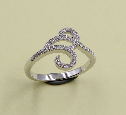 925 Perak Sterling CZ Prong Set Ring Dengan Potongan Bulat Perak Sterling Perak Sterling Perak Sterling Perak Turquoise