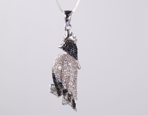 Fasan Desain 925 Sterling Silver Pendant Rantai untuk liburan musim panas pesona untuk perhiasan perak cz liontin