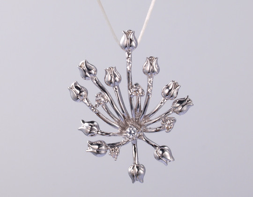 Fasan Desain 925 Sterling Silver Pendant Rantai untuk liburan musim panas pesona untuk perhiasan perak cz liontin