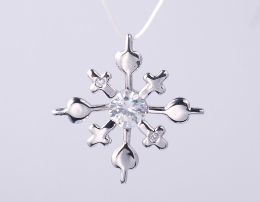 18K White Gold Diamond Sterling Silver Cross Plain Shining Pendant 925 Religious Pendant Casual to Formal Christmas gif