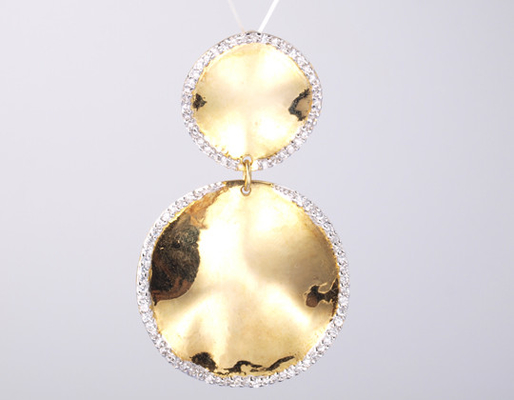 18K Kuning Kuning Unik 925 Perak Gelang Geometri Dihiasi Dengan Perhiasan Zircon Perak Perhiasan Perhiasan