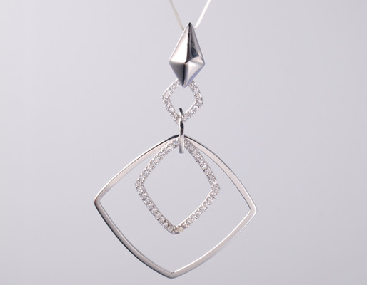 Teardrop Pear Drop Shape Geometric Collection Pendant dengan CZ Stones 925 Sterling Perak Perhiasan Aksesoris Perak