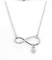 Delapan Bentuk Sterling Silver Infinity Necklace A Grade Cubic Zirconia