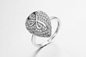 Pear Shield 925 Silver CZ Rings Untuk Hari Valentine Unisex