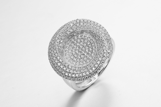 6.8G Sterling Silver Open Circle Ring Disc Tffany Tffany Interlocking Circles Ring