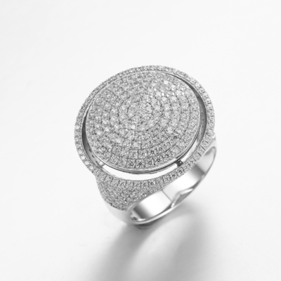 6.8G Sterling Silver Open Circle Ring Disc Tffany Tffany Interlocking Circles Ring