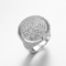 6.8g Sterling Silver Cincin Lingkaran Terbuka Disk Tiffany Interlocking Circles Ring