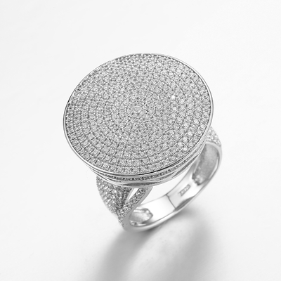 6.8G Sterling Silver Open Circle Ring Disc Tffany Tffany Interlocking Circles Ring