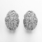 10.41g Tebal Sterling Silver Hoop Earrings CZ Bird's Nest Earrings