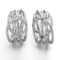 Struktur Mosaik Strip 925 Silver CZ Earrings Vivienne Westwood Earrings