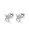 Pasangan Cubic Zirconia Star Stud Earrings 1.37g Sterling Silver Pentagram Earrings