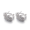 2.06 Gram 925 Silver CZ Earrings S925 Oval Cubic Zirconia Earrings