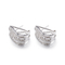Putih 925 Silver CZ Earrings 1.69g 7mm Cubic Zirconia Stud Earrings