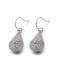 Whistle Berbentuk Cubic Zirconia Teardrop Earrings 2.55g Mens Sterling Silver Stud Earrings