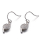 Whistle Berbentuk Cubic Zirconia Teardrop Earrings 2.55g Mens Sterling Silver Stud Earrings
