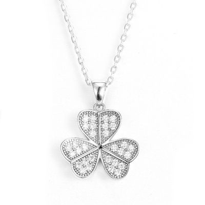 Liontin Bentuk Daun Perak Sterling 925 Pelapisan PVD Liontin Tffany Kalung