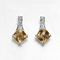 OEM 925 Sterling Silver Gemstone Earrings Citrine Earrings Rhodium Disepuh
