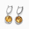 OEM 925 Sterling Silver Gemstone Earrings Citrine Earrings Rhodium Disepuh