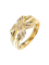 XO 18K Gold Diamond Rings 0.24ct 14K White Gold Diisi