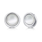 Anting stud bulat Sterling Silver AAA+ 925 Silver CZ Earrings untuk wanita