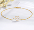 Gelang Berlian Emas 18K Papan Nama Anak Kucing Wanita 0.11ct Untuk Pertunangan