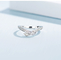 Cincin Berlian Emas Putih 18k berbentuk syal 0.22ct Untuk Pertunangan