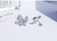 Platinum Diamond Bow Stud Earrings 0.10ct VS Clarity 4.5gram Disesuaikan