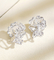 0.33ct Camellia Flower Earrings Wanita 18k Emas Putih Anting Berlian