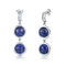Kelahiran 925 Sterling Silver Gemstone Earrings 8x8mm Lapis Lazuli Drop Earrings