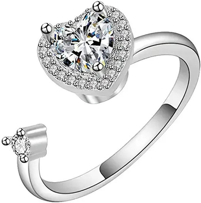 Cincin Persahabatan Perak Sterling 925, Cinta Cincin Klasik Zirkon Perak