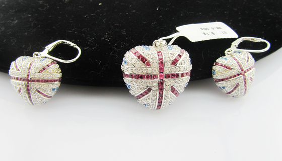 925 Sterling Silver Classic Dangle Earrings Set dengan Lobster Clamp