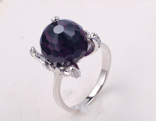 925 Perunggu Hitam Agate Batu Cincin Untuk Wanita Unisex Casual Party Anniversary - Berbagai Bentuk Tersedia