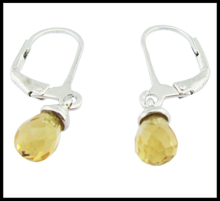 Anting Perak Portable Sterling CZ Gaya modis dan vintage Kawat Prancis Anting Drop CZ