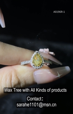 Bentuk Pear Moissanite Shinning 925 Sterling Perak CZ Cincin AAA Berkualitas Tinggi Batu Zirconia Kubik 1,0-1,5-2,0mm Ukuran Batu Perak Perak Perak Permata